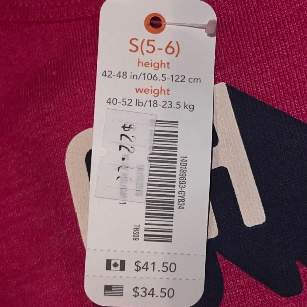 Gymboree Girls Pink Oh What Fun Graphic Sweatshirt Metallic Small NWT